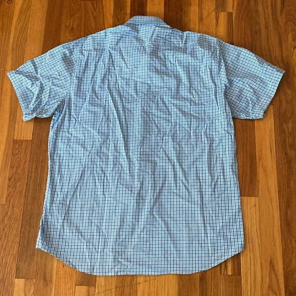 Tailorbyrd Men’s Blue and White Plaid Button Down Shirt Size L - Picture 6 of 6